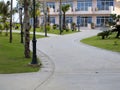 Walkway in a Beachside Hotel Royalty Free Stock Photo