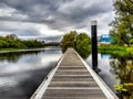 Walkway , boardwalk, Lake, waterway, Blue, water