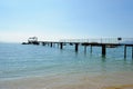 Walkway bridge and sea