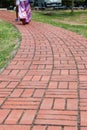 Walkway in the city at Malacca,Malaysia. Royalty Free Stock Photo