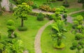 Walkway garden in public park