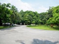 Walkway In the garden,Surrounded by nature is peace and quiet,At Sri Nakhon Khuean Khan Park and Botanical Garden in Bangkok Thail