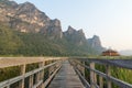 Walkway, lake of Sam Roi Yot