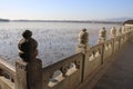 Chinese pavillions in The Summer Palace, Beijing, China. This photo was taken on December 19, 2017 Royalty Free Stock Photo