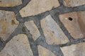 Walkway Made of Asymmetric Brown Rocks High Angle View Closeup