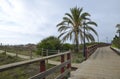 Walkway in Marbella coast Royalty Free Stock Photo