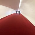 Walkway in new TWA Hotel at JFK airport , NYC