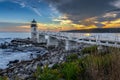 Walkway Out to Marshall Point Lighthouse Royalty Free Stock Photo