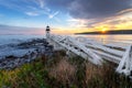 Walkway Out to Marshall Point Lighthouse Royalty Free Stock Photo