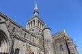 Walkway outside the monastery (abbey) of Mont Saint-Michel in France Royalty Free Stock Photo