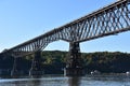 Walkway over the Hudson, also known as the Poughkeepsie Railroad Bridge, in Poughkeepsie, New York Royalty Free Stock Photo