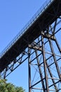 Walkway over the Hudson, also known as the Poughkeepsie Railroad Bridge, in Poughkeepsie, New York Royalty Free Stock Photo