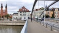 Walkway on the Piastowski Bridge, Opole, Poland Royalty Free Stock Photo