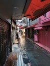 The walkway afterÃ¢â¬â¹ the rainyday Royalty Free Stock Photo