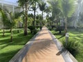 Walkway in resort Dominican Republic Royalty Free Stock Photo