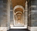 Walkway in Royal Palace, Madrid, Spain. Royalty Free Stock Photo