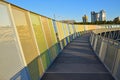 Walkway with safety enclosure of Brickpit Ring Walk at Sydney Olympic Park Royalty Free Stock Photo