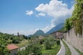 Walkway at sasso village, lombardy, italy