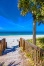 Walkway to beach on Anna Maria Island in Bradenton Florida Royalty Free Stock Photo