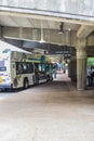 Walkway to bus boarding