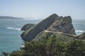 The walkway to Point Bonita Lighthouse in bright sunlight in Marin County, California, United States Royalty Free Stock Photo