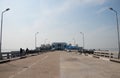 Walkway to scenic spot and feeding the seagulls in Bangpu Samutprakan, Thailand