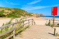 Walkway to Zavial beach Royalty Free Stock Photo