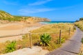 Walkway to Zavial beach Royalty Free Stock Photo