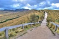 Walkway up to the Pichincha mountain peaks