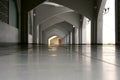 walkway tunnel in white building Royalty Free Stock Photo