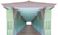 walkway for walking overpass cross over the canal Royalty Free Stock Photo