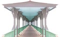 walkway for walking overpass cross over the canal Royalty Free Stock Photo