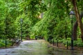 Walkway at Washington Square Park, in Greenwich Village, Manhattan, New York City Royalty Free Stock Photo