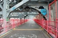 Walkway of Williamsburg Bridge in New York City Royalty Free Stock Photo