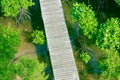 Walkway wood bridge in natural mangrove forest environment at Chanthaburi travel Thailand Royalty Free Stock Photo