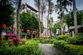 Walkway at Yongkang Park, in the Da'an District, of Taipei, Taiw