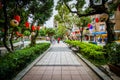 Walkway at Yongkang Park, in the Da'an District, of Taipei, Taiw