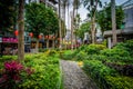 Walkway at Yongkang Park, in the Da'an District, of Taipei, Taiw