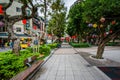 Walkway at Yongkang Park, in the Da'an District, of Taipei, Taiw