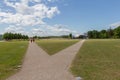 Walkways on the Fortress Ehrenbreitstein plateau in Koblenz, Germany Royalty Free Stock Photo