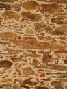 Rustic stone and sand wall