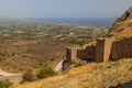 Wall of Acrocorinth (acropolis of ancient Corinth), Gree Royalty Free Stock Photo