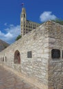 Wall of the Alamo and Emily Morgan Hotel Royalty Free Stock Photo