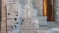 A wall in the ancient Egyptian temple of Kom Ombo. Royalty Free Stock Photo