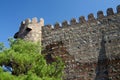 Wall of ancient Narikala fortress in old Tbilisi,Georgia