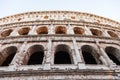 Wall of ancient roman amphitheater Coliseum