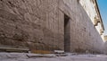 The wall of the ancient temple of Horus in Edfu.