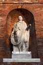 Wall with antique statues around The Quirinal Palace (Palazzo de