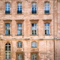 wall of apartment house in Marseilles city Royalty Free Stock Photo