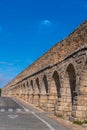 Roman aqueduct Segovia Spain wall and arches Royalty Free Stock Photo